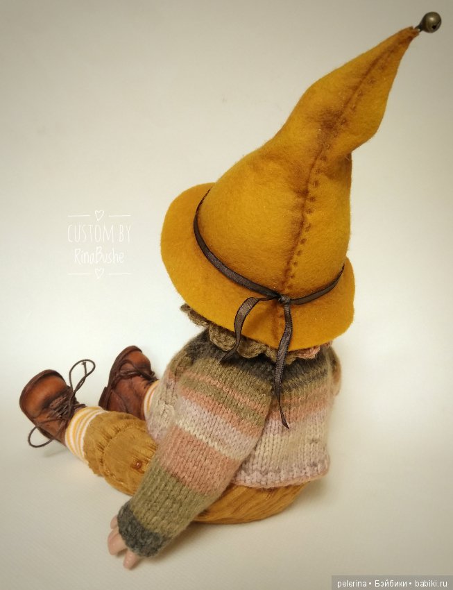 Гном Оливер. ООАК винтажной характерной куклы (фото 8)