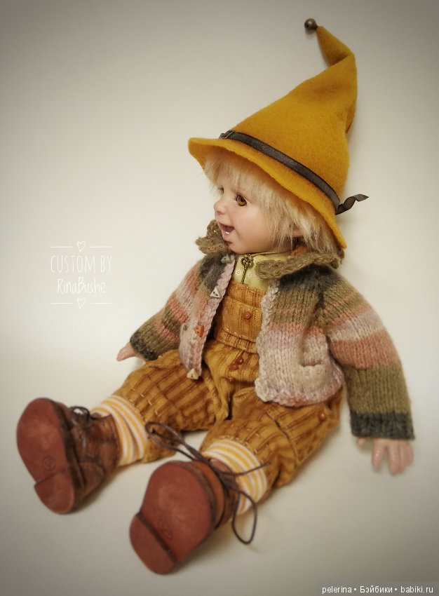 Гном Оливер. ООАК винтажной характерной куклы (фото 3)