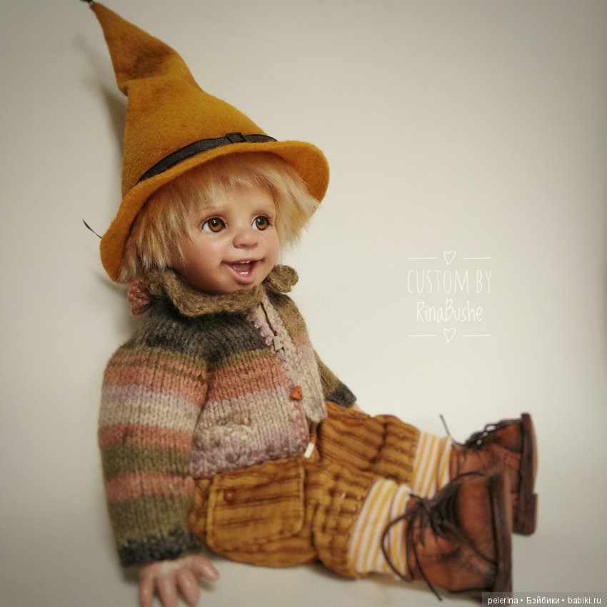 Гном Оливер. ООАК винтажной характерной куклы (фото 2)