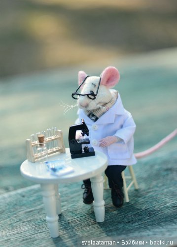 Мышки-медики — Валяные игрушки из шерсти: сухое валяние (фото 3)