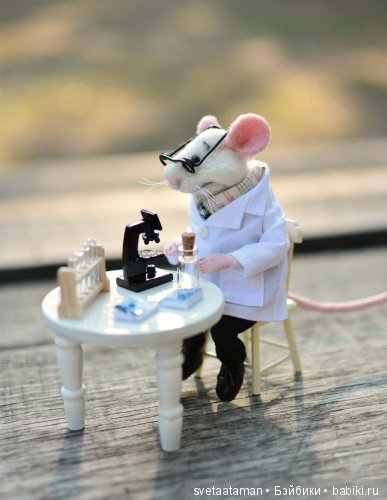 Мышки-медики — Валяные игрушки из шерсти: сухое валяние (фото 2)