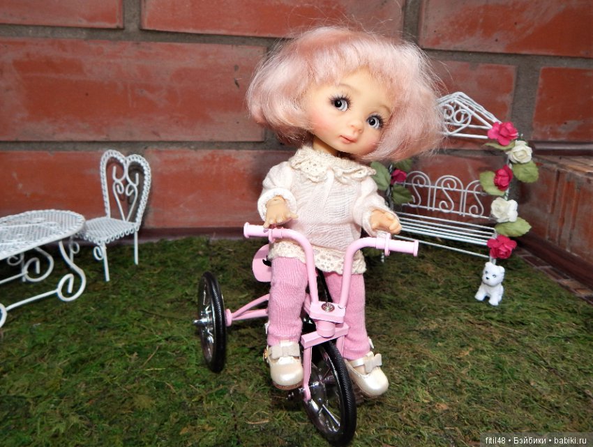 Розовый трехколесный — Куклы Nikki Britt (Никки Бритт): авторские BJD (БЖД) (фото 4)