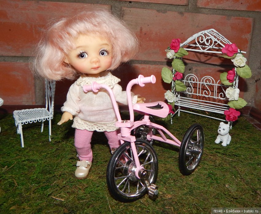 Розовый трехколесный — Куклы Nikki Britt (Никки Бритт): авторские BJD (БЖД) (фото 2)