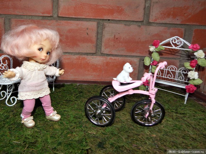 Розовый трехколесный — Куклы Nikki Britt (Никки Бритт): авторские BJD (БЖД) (фото 5)