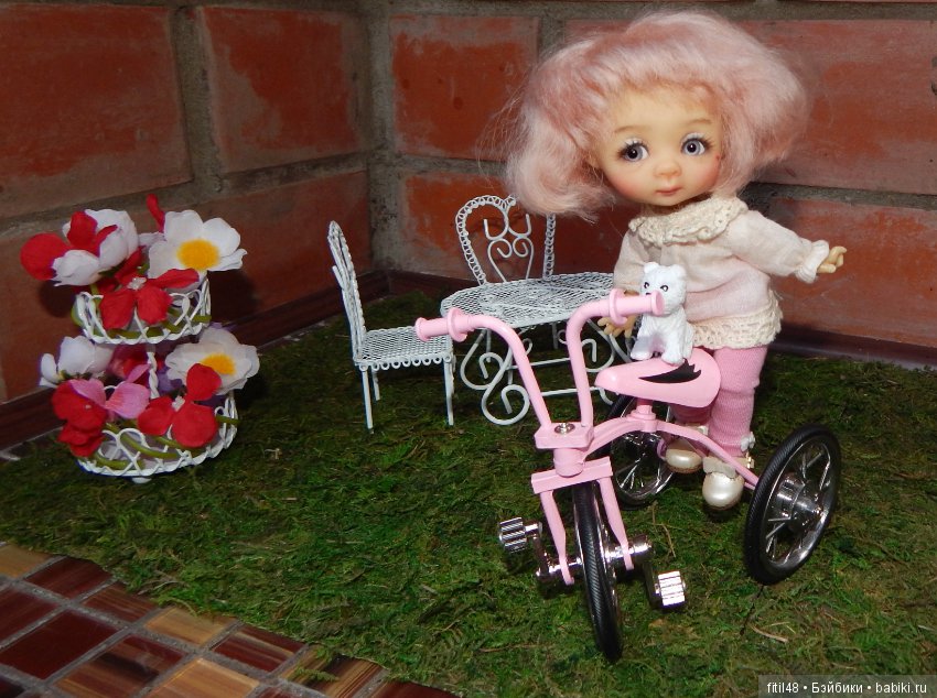 Розовый трехколесный — Куклы Nikki Britt (Никки Бритт): авторские BJD (БЖД) (фото 8)