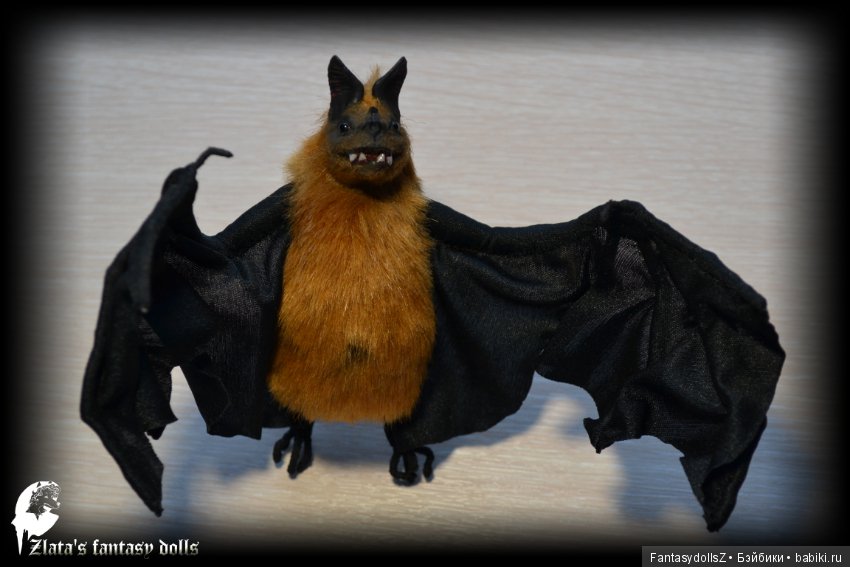 Летучая мышь вампир авторская подвижная скульптура (фото 4)