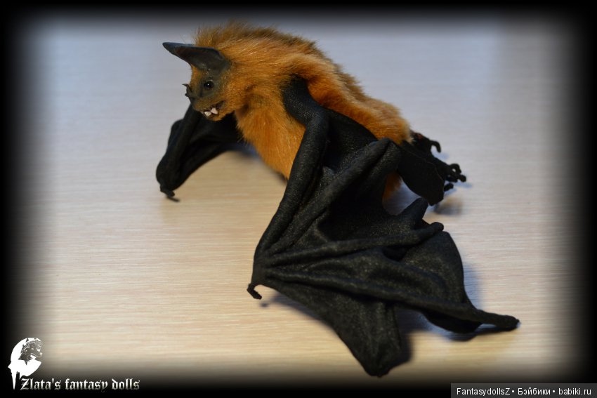Летучая мышь вампир авторская подвижная скульптура (фото 6)