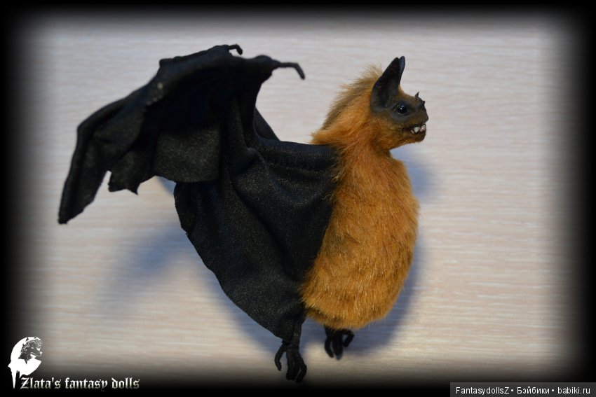 Летучая мышь вампир авторская подвижная скульптура (фото 5)