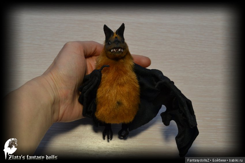 Летучая мышь вампир авторская подвижная скульптура (фото 7)