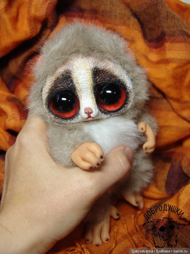 Лемур Лори — Игрушки в смешанной технике (мех и глина): Арт (фото 7)