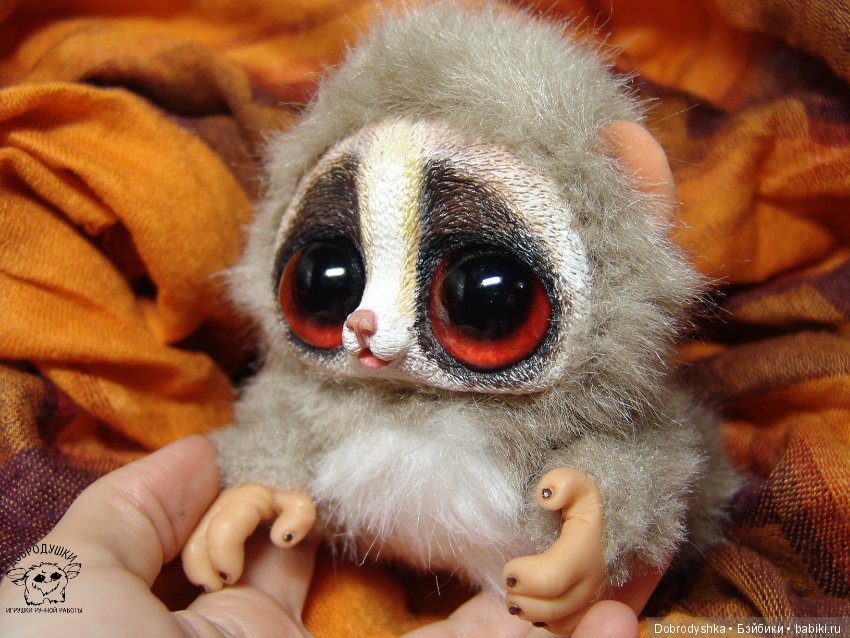 Лемур Лори — Игрушки в смешанной технике (мех и глина): Арт (фото 2)