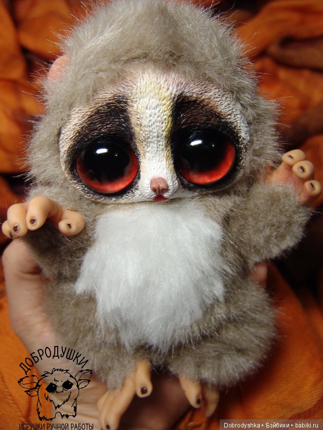 Лемур Лори — Игрушки в смешанной технике (мех и глина): Арт (фото 5)