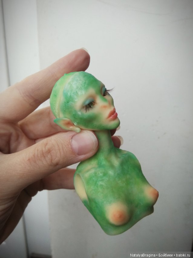 Процесс росписи ящера — МК по мейку и росписи: Faceup (фото 4)