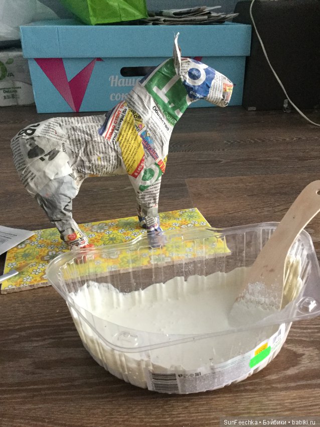 Моя первая кукла из папье-маше. Техника маширования (фото 7)