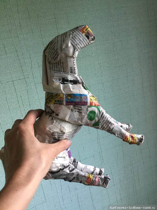 Моя первая кукла из папье-маше. Техника маширования (фото 5)