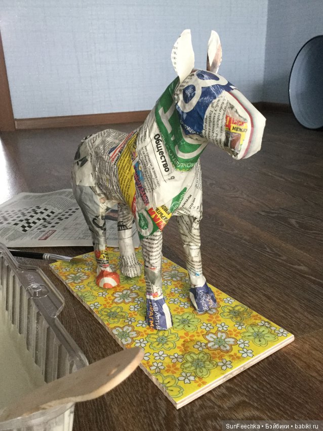 Моя первая кукла из папье-маше. Техника маширования (фото 8)