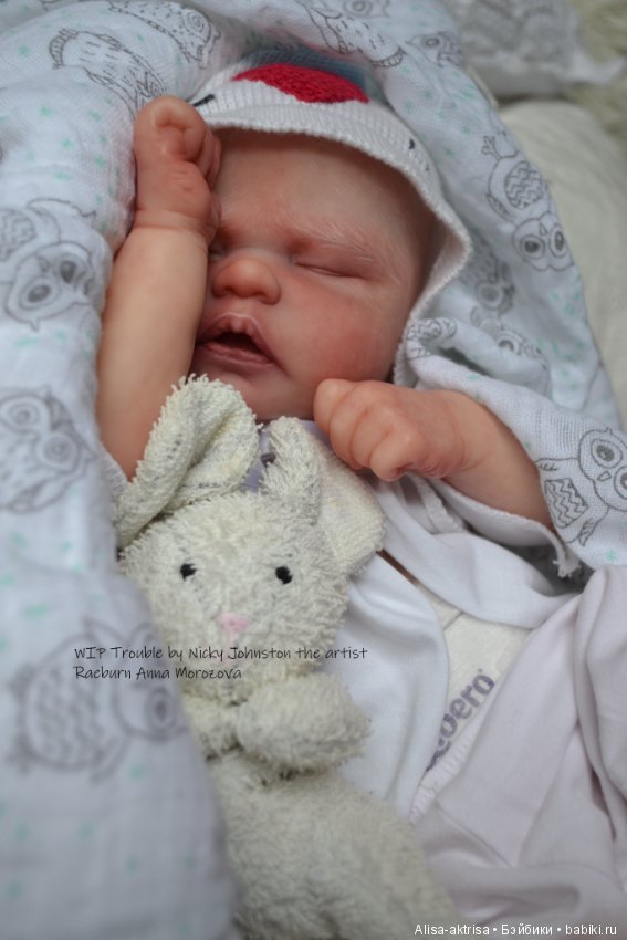 Процесс возрождения Трабл от Никки Джонстон .Кукла -реборн Анны Морозовой