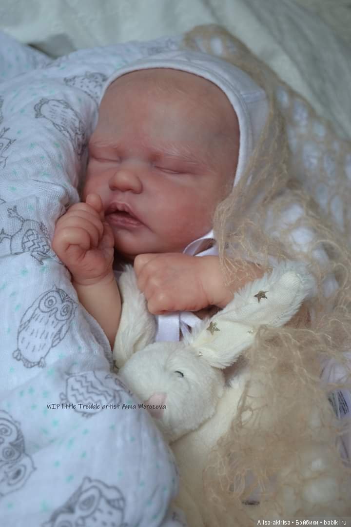Роспись закончена, Трабл - фото в догонку. Кукла-реборн Анны Морозовой