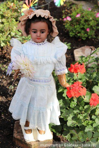 Антикварные куклы мулаточки, малышка Denamur и SH 1009