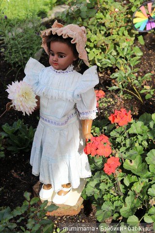 Антикварные куклы мулаточки, малышка Denamur и SH 1009 (фото 4)