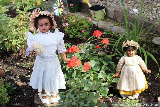 Антикварные куклы мулаточки, малышка Denamur и SH 1009