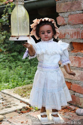 Антикварные куклы мулаточки, малышка Denamur и SH 1009