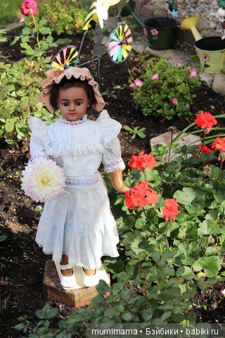 Антикварные куклы мулаточки, малышка Denamur и SH 1009