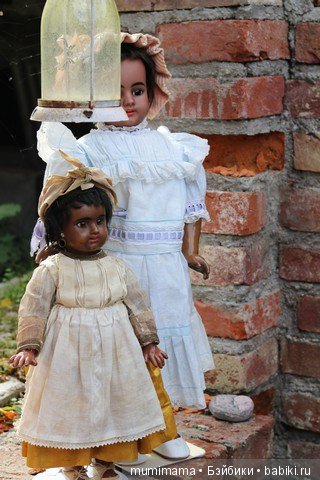 Антикварные куклы мулаточки, малышка Denamur и SH 1009