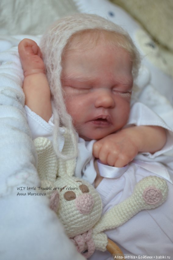 Трабл малыш - белоснежное создание. Кукла-реборн Анны Морозовой (фото 10)