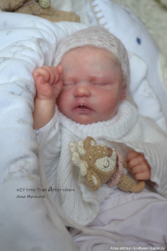 Трабл малыш - белоснежное создание. Кукла-реборн Анны Морозовой (фото 2)