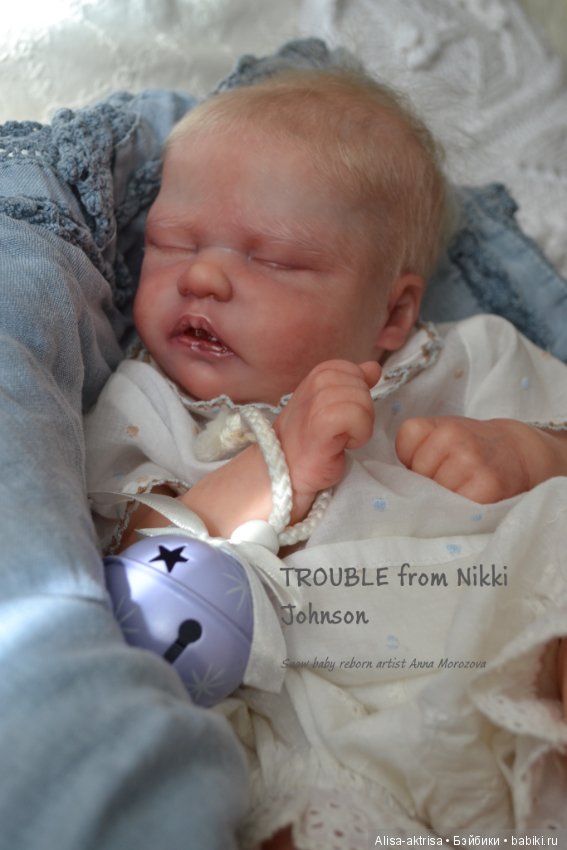 Снежный малыш от Никки Джонстон. Кукла - реборн Анны Морозовой (фото 2)