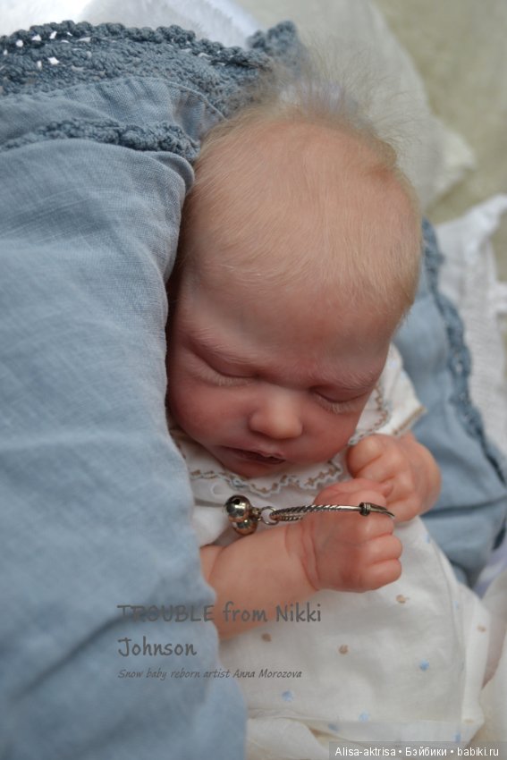 Снежный малыш от Никки Джонстон. Кукла - реборн Анны Морозовой