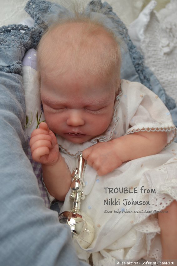 Снежный малыш от Никки Джонстон. Кукла - реборн Анны Морозовой