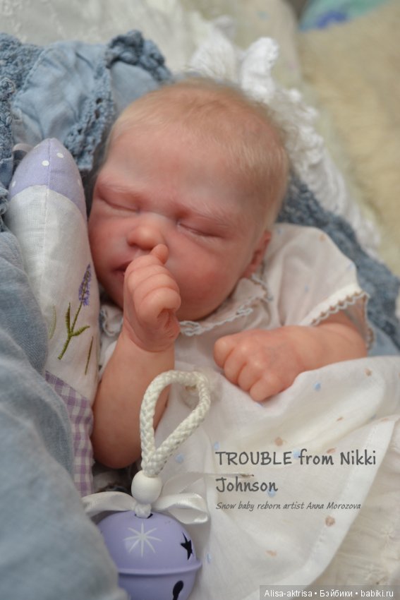 Снежный малыш от Никки Джонстон. Кукла - реборн Анны Морозовой (фото 8)