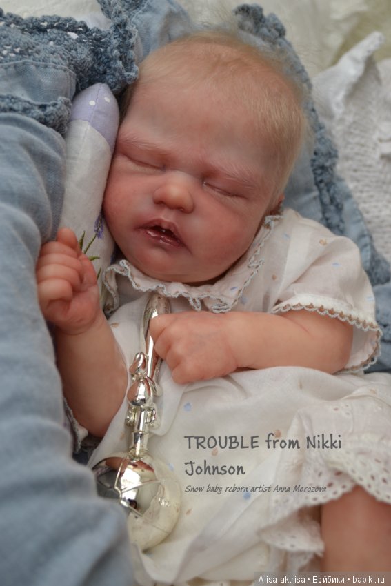 Снежный малыш от Никки Джонстон. Кукла - реборн Анны Морозовой