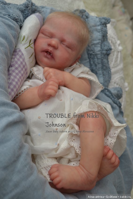 Снежный малыш от Никки Джонстон. Кукла - реборн Анны Морозовой