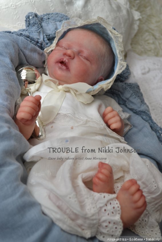 Снежный малыш от Никки Джонстон. Кукла - реборн Анны Морозовой (фото 5)