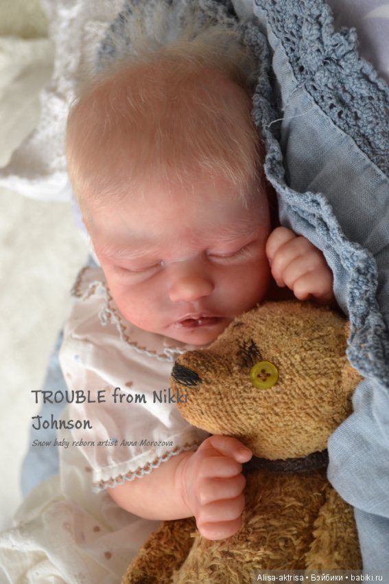 Снежный малыш от Никки Джонстон. Кукла - реборн Анны Морозовой