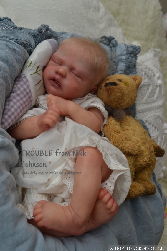 Снежный малыш от Никки Джонстон. Кукла - реборн Анны Морозовой