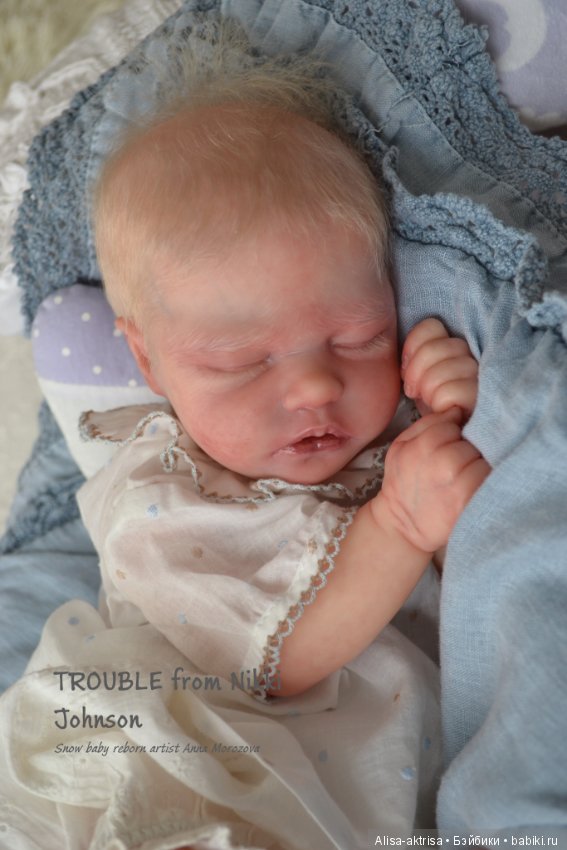 Снежный малыш от Никки Джонстон. Кукла - реборн Анны Морозовой