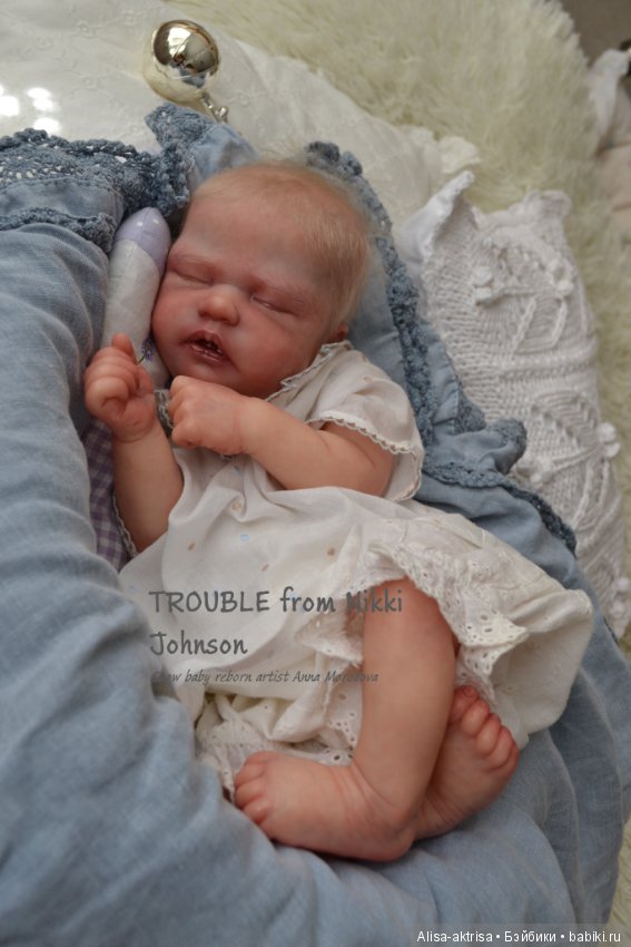 Снежный малыш от Никки Джонстон. Кукла - реборн Анны Морозовой