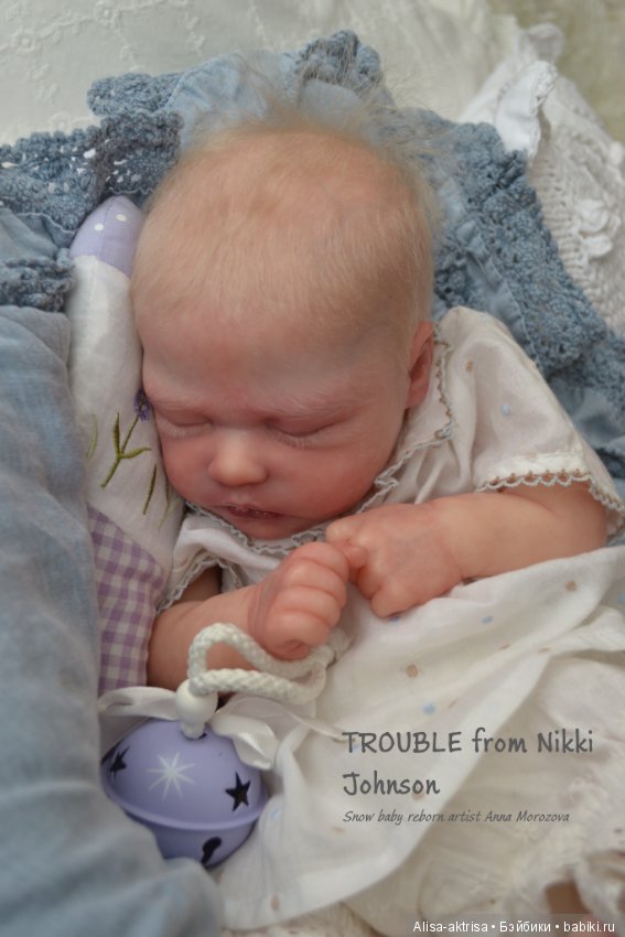 Снежный малыш от Никки Джонстон. Кукла - реборн Анны Морозовой (фото 9)