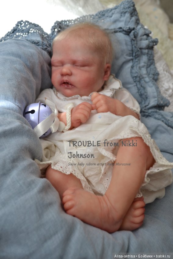 Снежный малыш от Никки Джонстон. Кукла - реборн Анны Морозовой (фото 3)