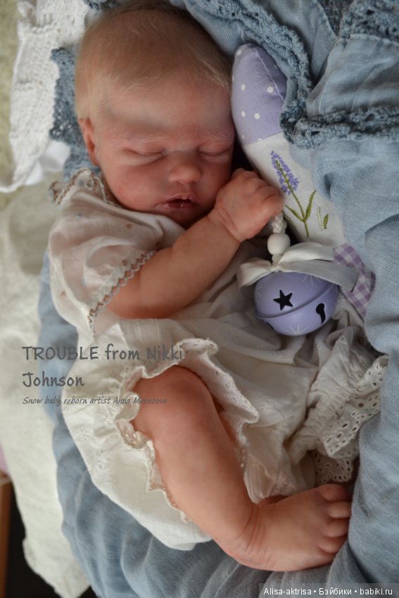 Снежный малыш от Никки Джонстон. Кукла - реборн Анны Морозовой