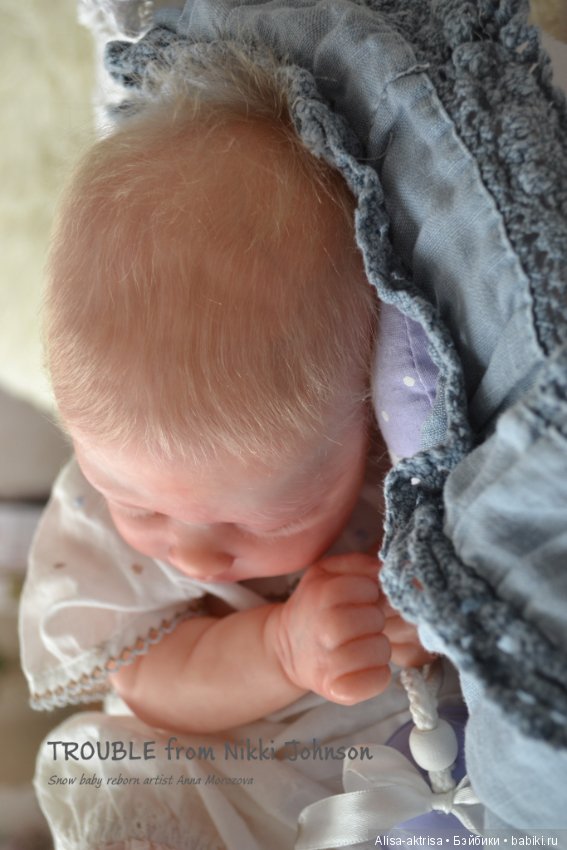 Снежный малыш от Никки Джонстон. Кукла - реборн Анны Морозовой