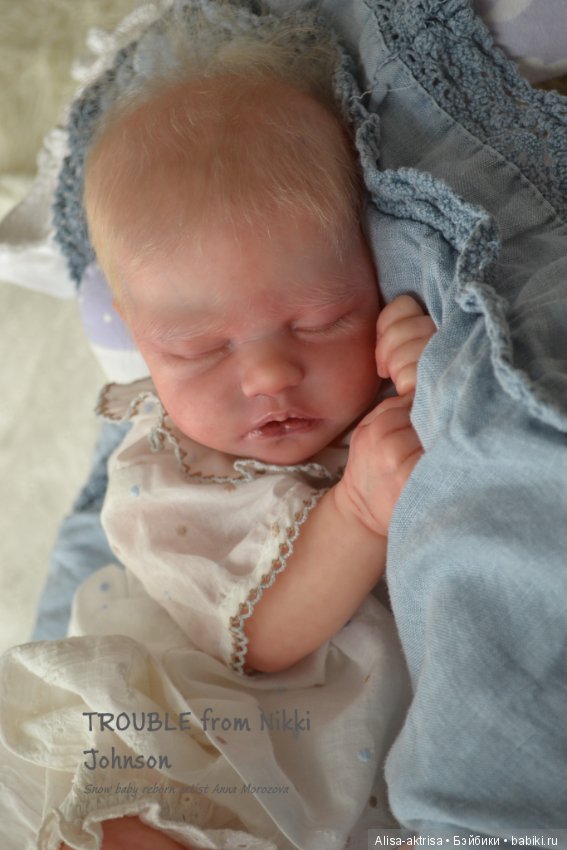 Снежный малыш от Никки Джонстон. Кукла - реборн Анны Морозовой