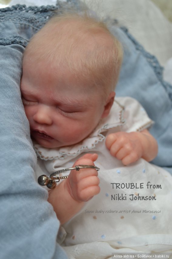 Снежный малыш от Никки Джонстон. Кукла - реборн Анны Морозовой