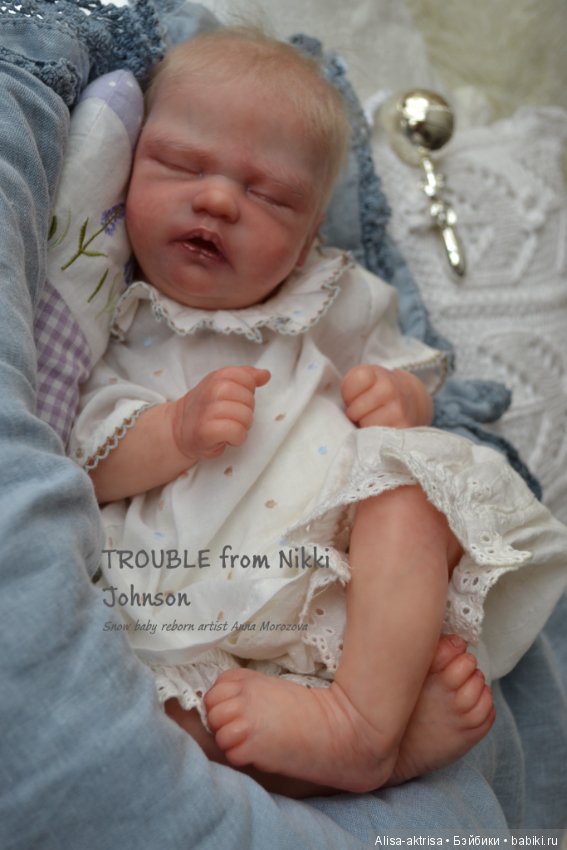 Снежный малыш от Никки Джонстон. Кукла - реборн Анны Морозовой
