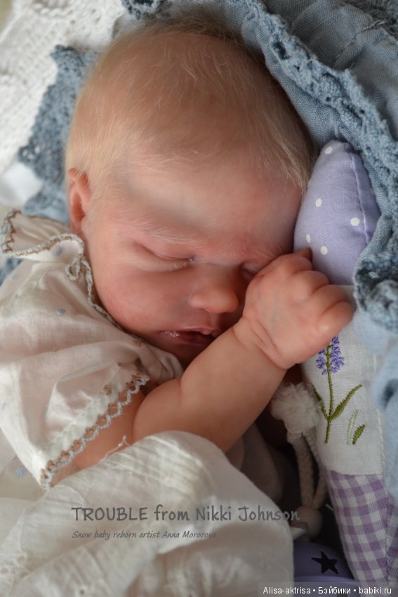 Снежный малыш от Никки Джонстон. Кукла - реборн Анны Морозовой