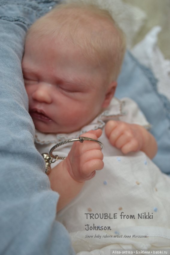 Снежный малыш от Никки Джонстон. Кукла - реборн Анны Морозовой
